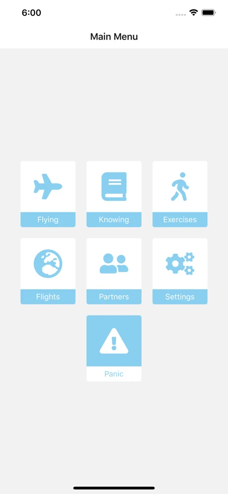 Fear of Flying Pro - Menu